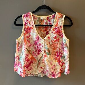Vintage ‘Inner Most’ Floral Button Front Tank Top